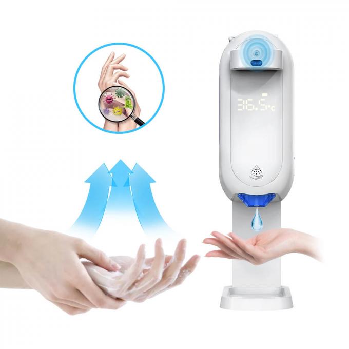 Dispensador automático del jabón del nuevo termómetro blanco del diseño 2021 claro las manos 1