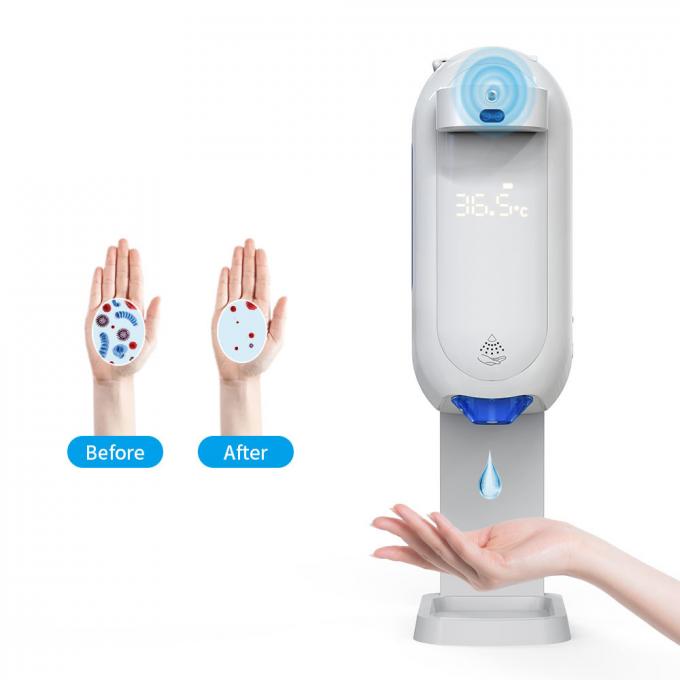 Dispensador automático del jabón del nuevo termómetro blanco del diseño 2021 claro las manos 2