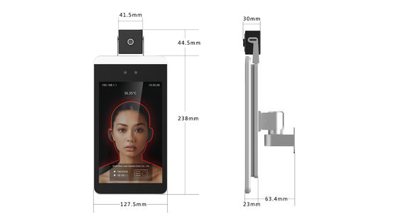8" LCD 2GB Ram Contactless Face Recognition Thermometer