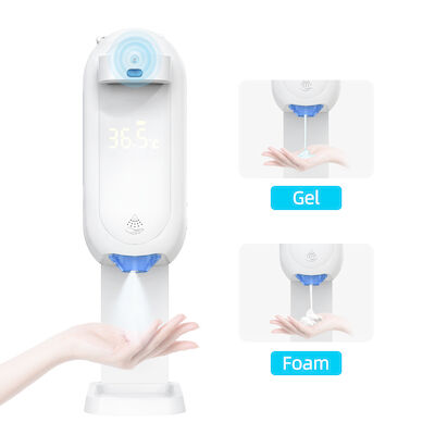 1100ml Refillable Auto Hand Sanitizer Dispenser With Temperature Checking