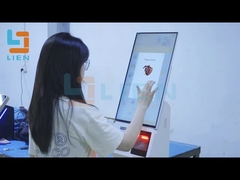 21.5 pulgadas máquina de auto pedido con impresora térmica y escáner QR lector de tarjetas de crédito