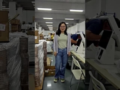 LIEN Caja registradora con doble pantalla táctil de 15,6 pulgadas NFC Lector de recibos Impresora de código de barras