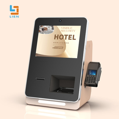 Incorporar del hotel del servicio del uno mismo y quiosco interiores del escáner del pasaporte con el dispensador de la tarjeta del RF