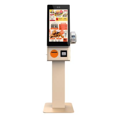 23.8 pulgadas Toque de pie libre Autoservicio Quiosco de pedidos de comida Restaurante interior Terminal de pago