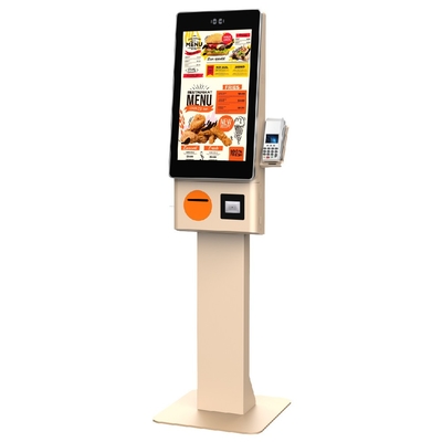 Máquina de terminales de pago de tarjetas al por mayor con impresora y lector de tarjetas Quiosco de pedidos de alimentos de autoservicio