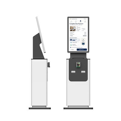 Quiosco de autoservicio 24/7 para el pago de facturas con impresión de recibos, lector QR y aceptación de efectivo